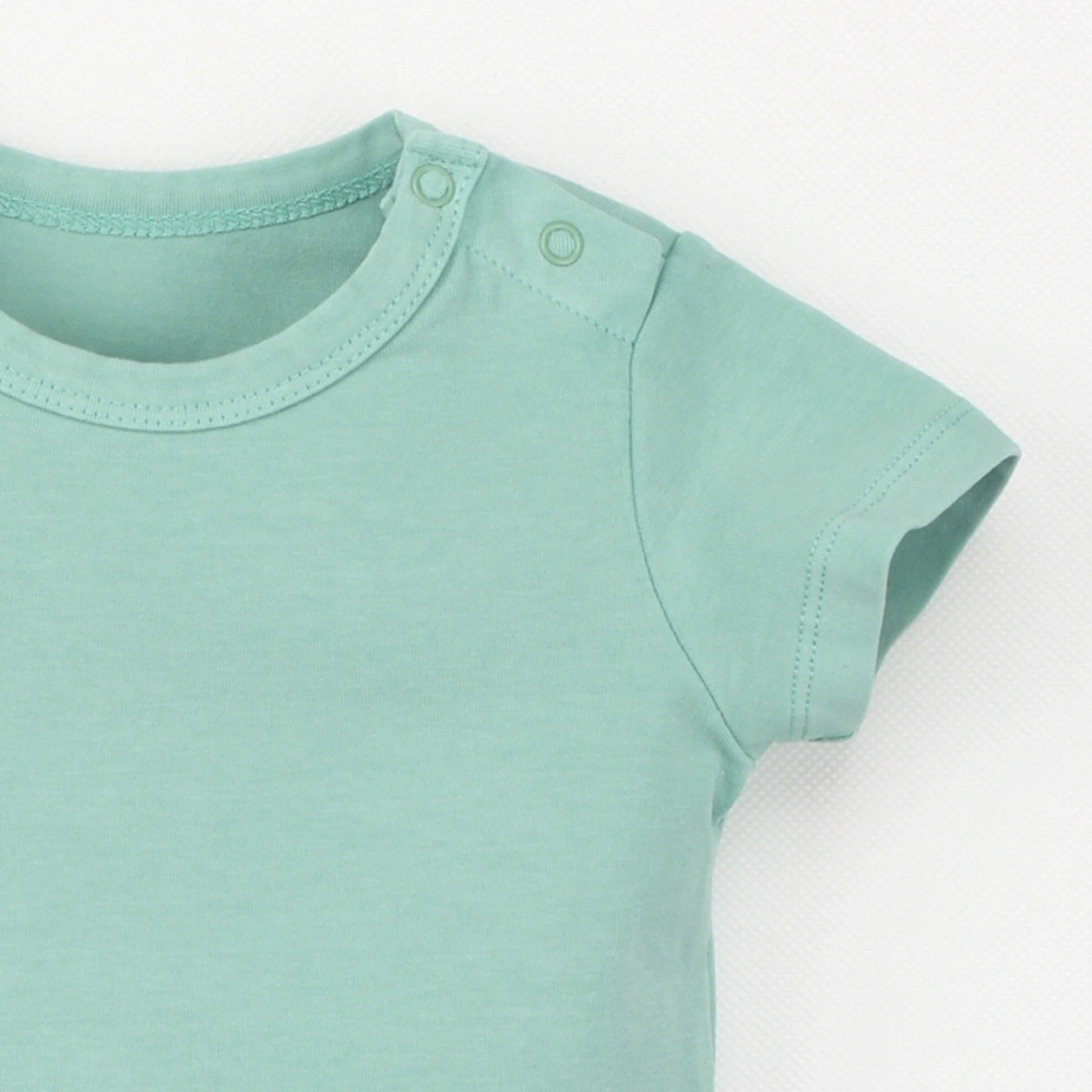 Michael short-sleeve organic-cotton baby tee in plant-dyed color