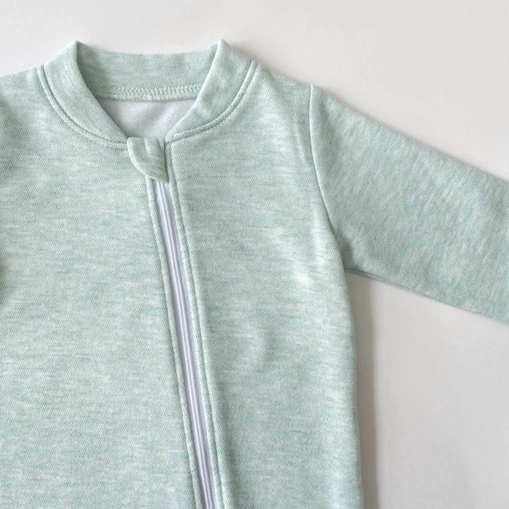 Zipper Detail of Baby Footie Romper – Ideal for Easy Dressing