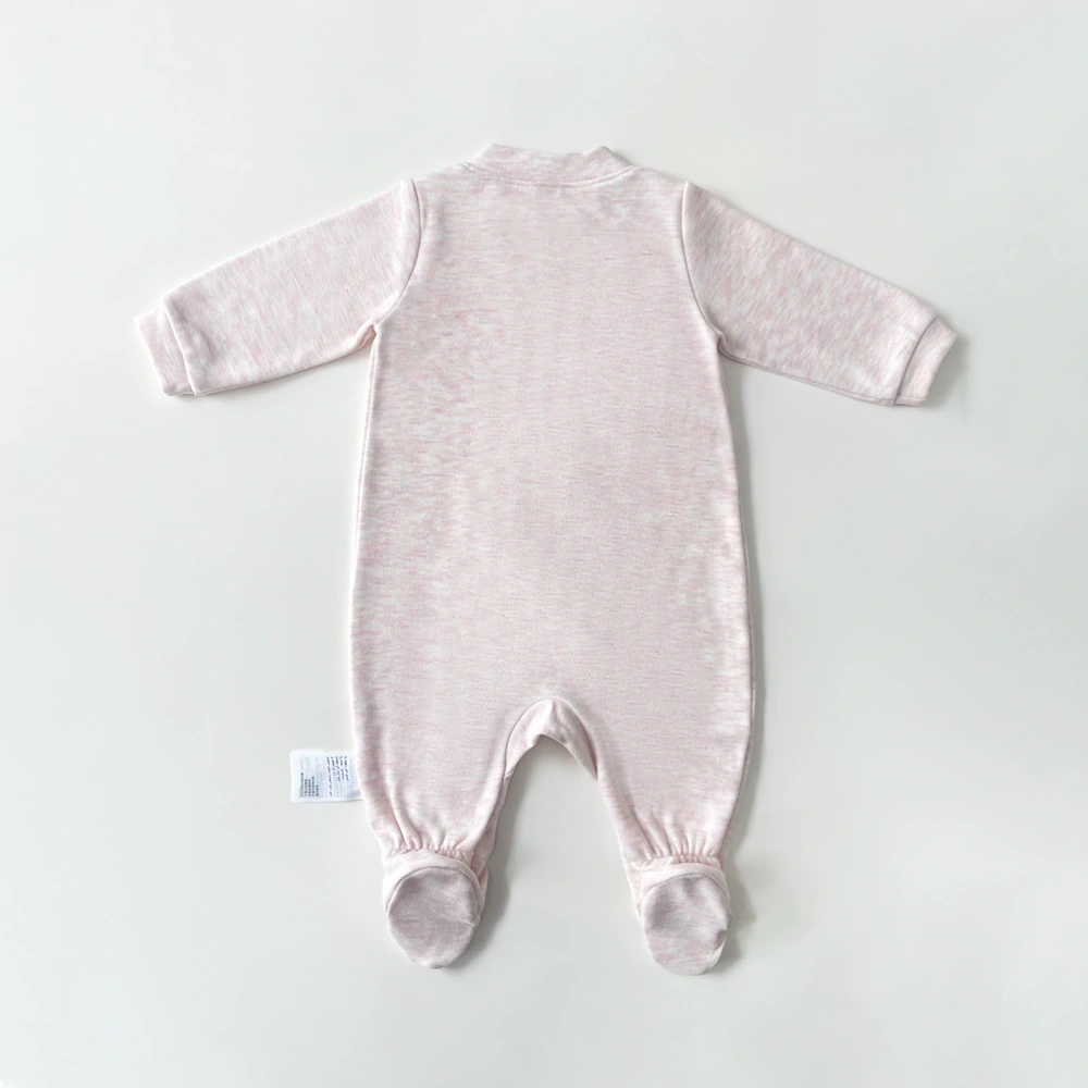 Baby Zippered Footie Romper in Soft Polyester and Viscose Blend – Comfortable and Breathable