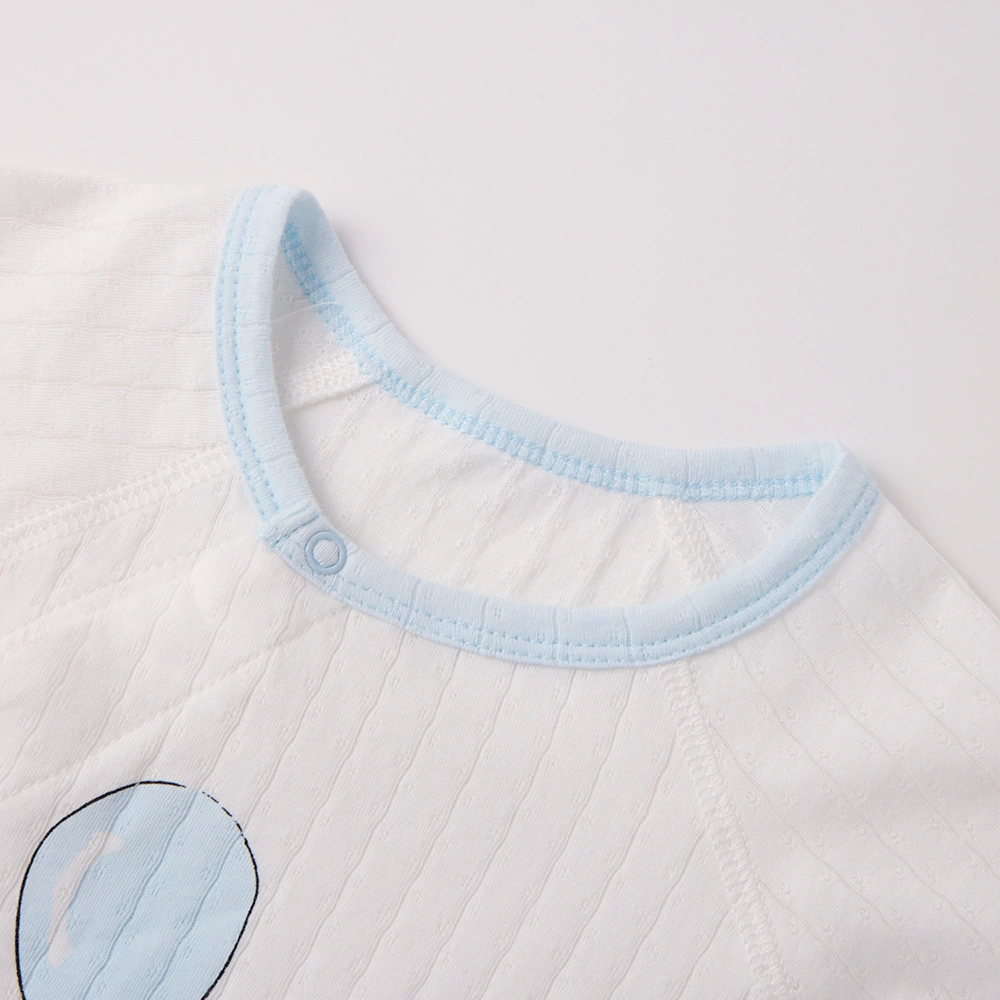 Senseng Baby Side Snap Romper – Organic Cotton, Plant-Dyed, whale Print Design