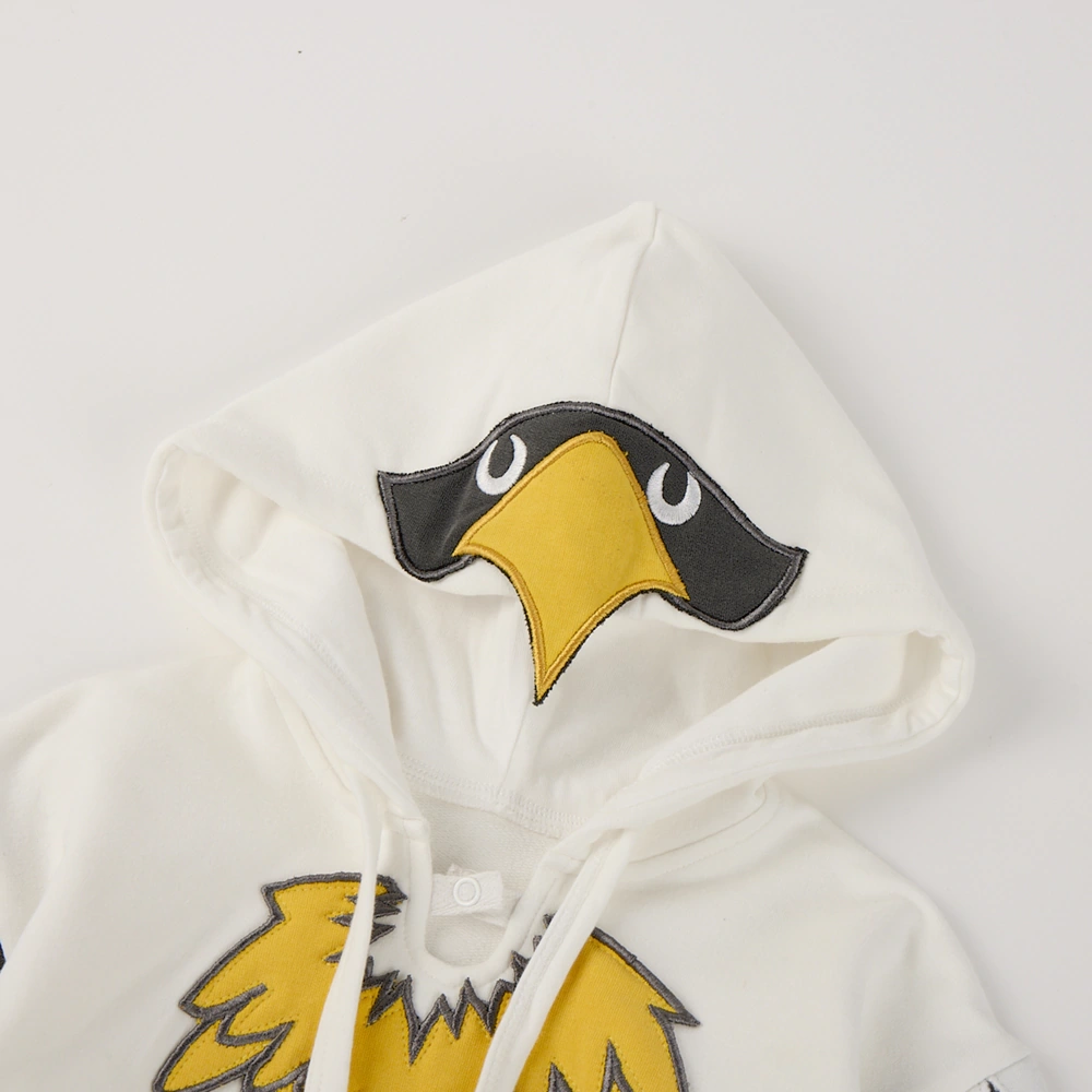 Senseng organic cotton baby eagle costume romper with hood and wing sleeves