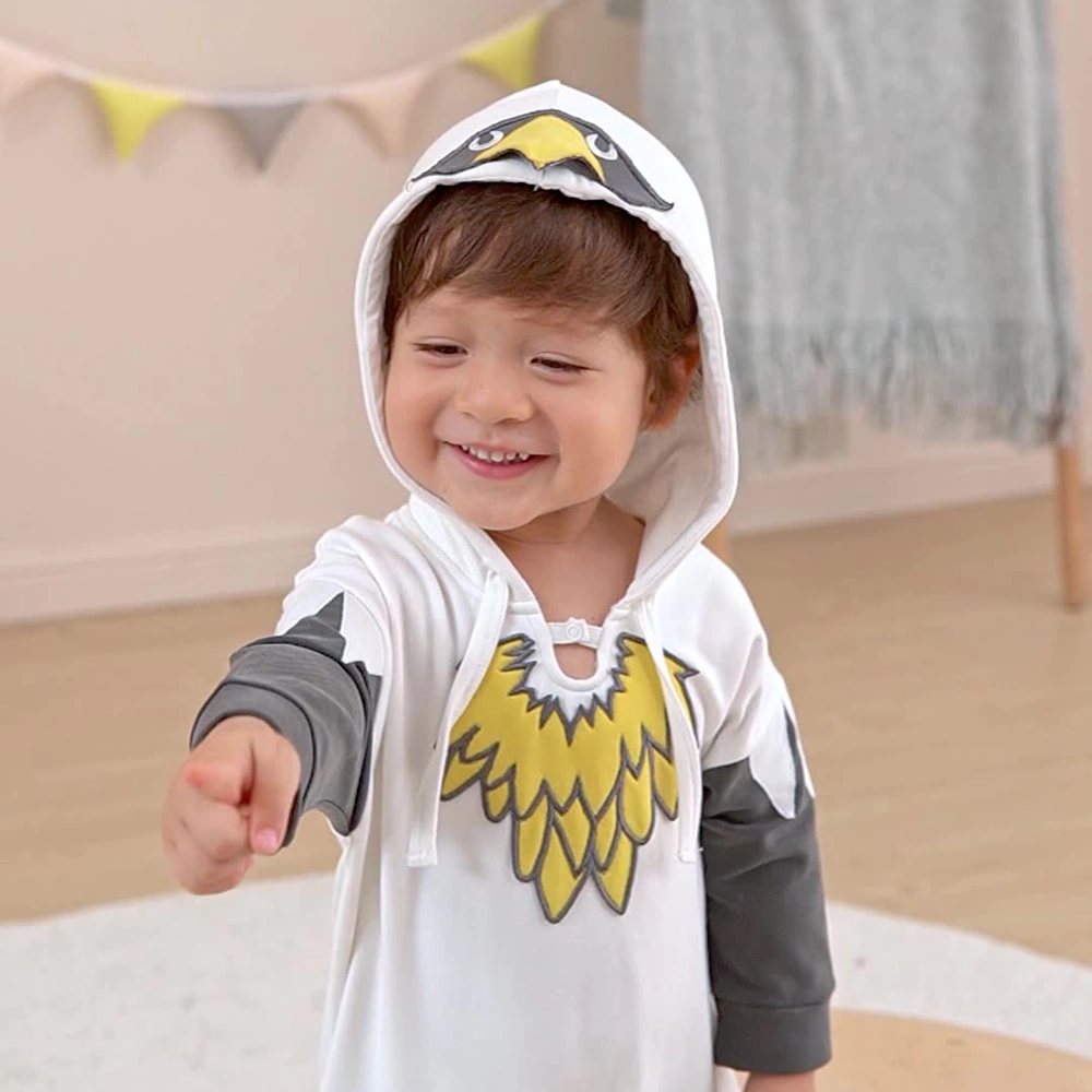 Little Eagle baby romper in organic-cotton stretch