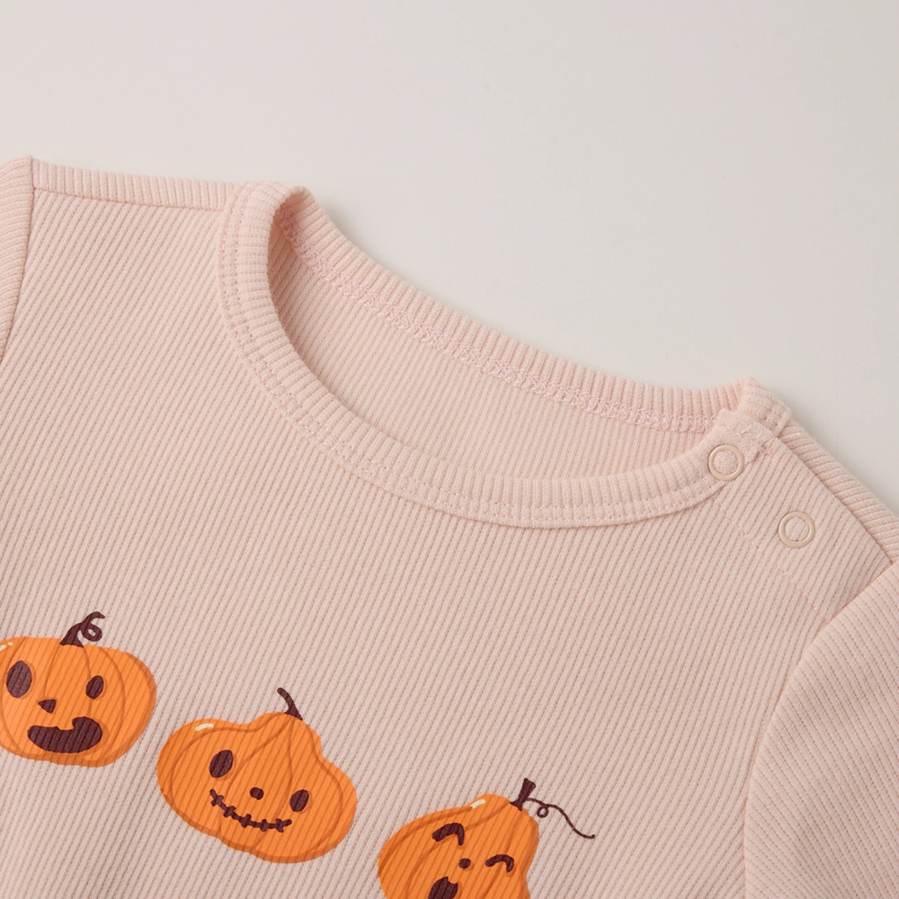 Senseng Organic Cotton Plant-Dyed Baby Pumpkin Halloween Bodysuit with Snap Closures