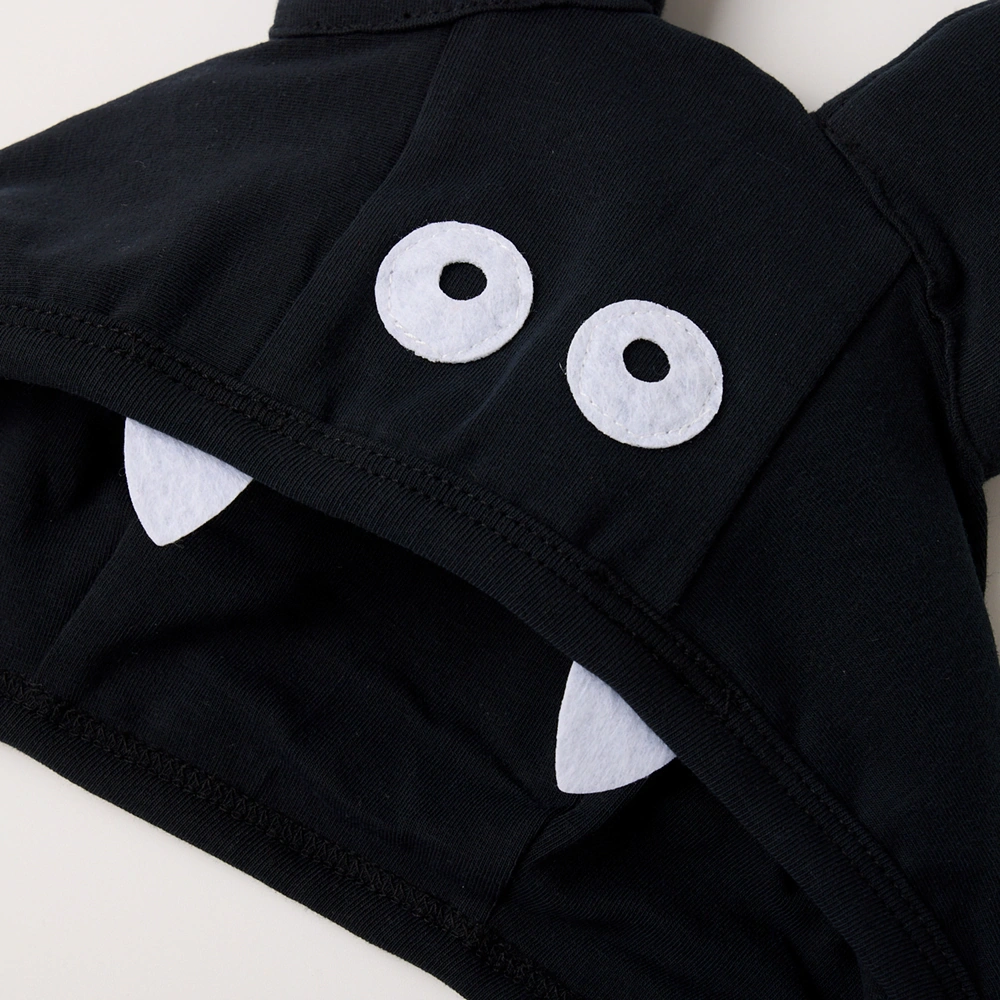 Bat-ear hat and soft stretch bodysuit for babies