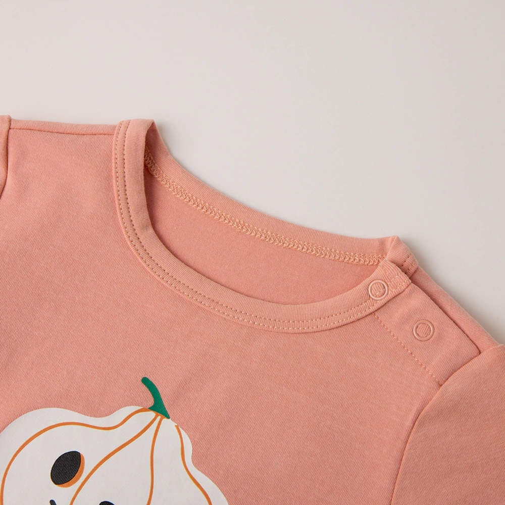 Organic pumpkin baby bodysuit and hat set made with plant-dyed GOTS organic cotton