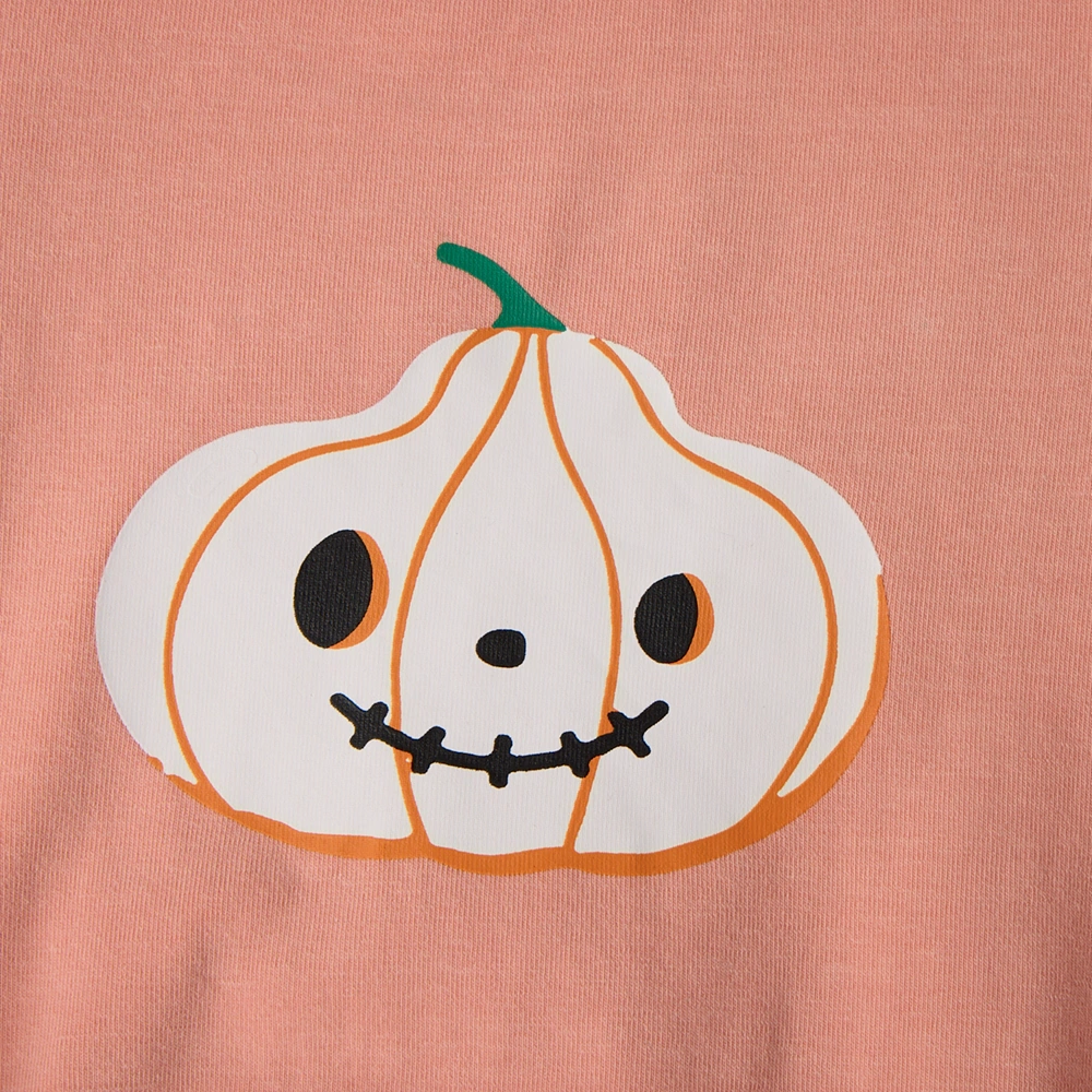 Plant-dyed organic cotton baby bodysuit with pumpkin graphic-Senseng