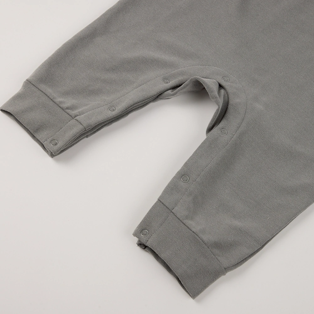 Soft organic-cotton stretch romper, plant-dyed color