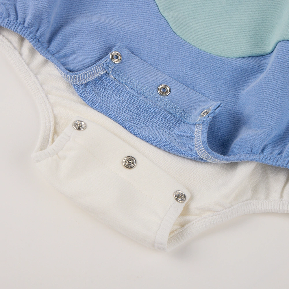 Soft cotton stretch bodysuit for babies, plant-dyed color