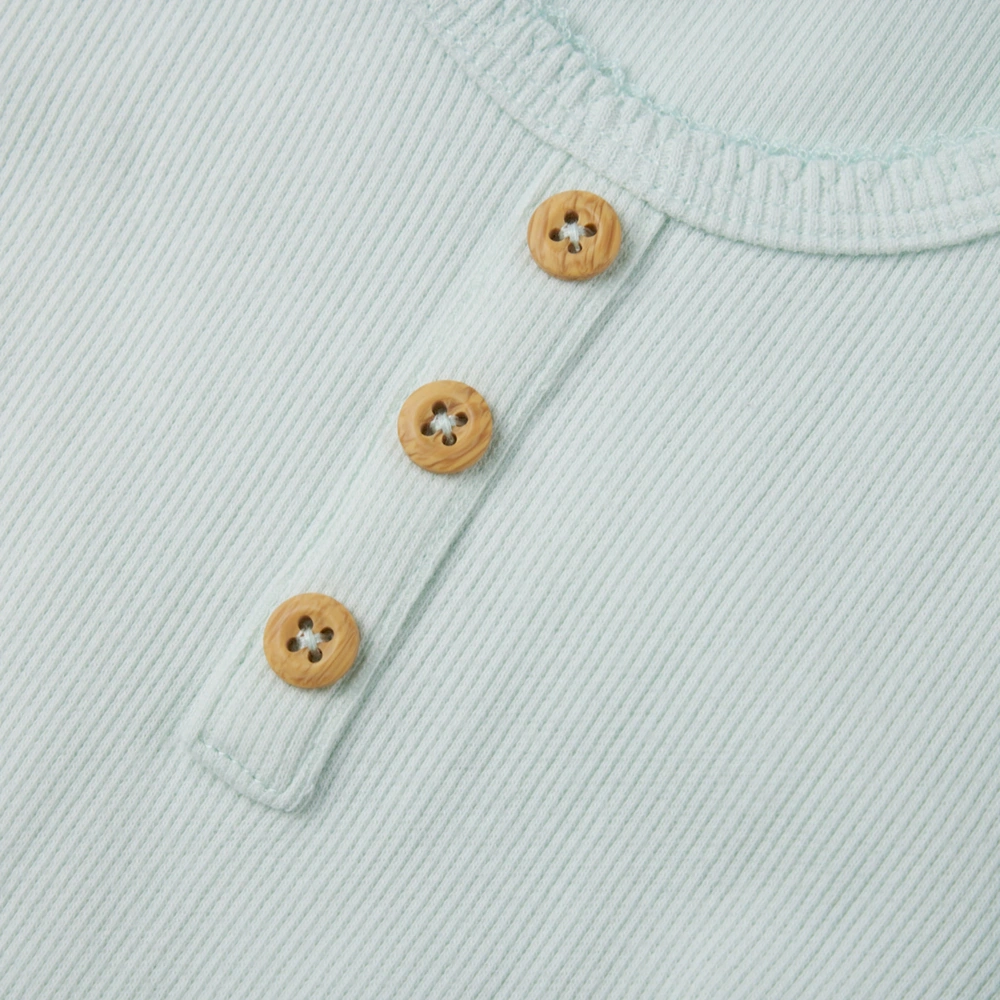 Senseng baby girl sleeveless bodysuit in plant-dyed organic cotton | Eco-friendly infant clothing
