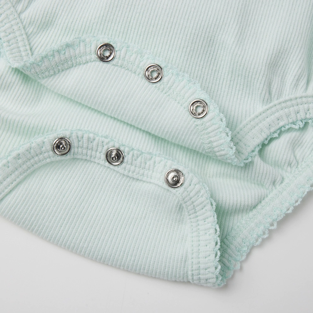 Senseng baby girl sleeveless bodysuit in plant-dyed organic cotton | Eco-friendly infant clothing
