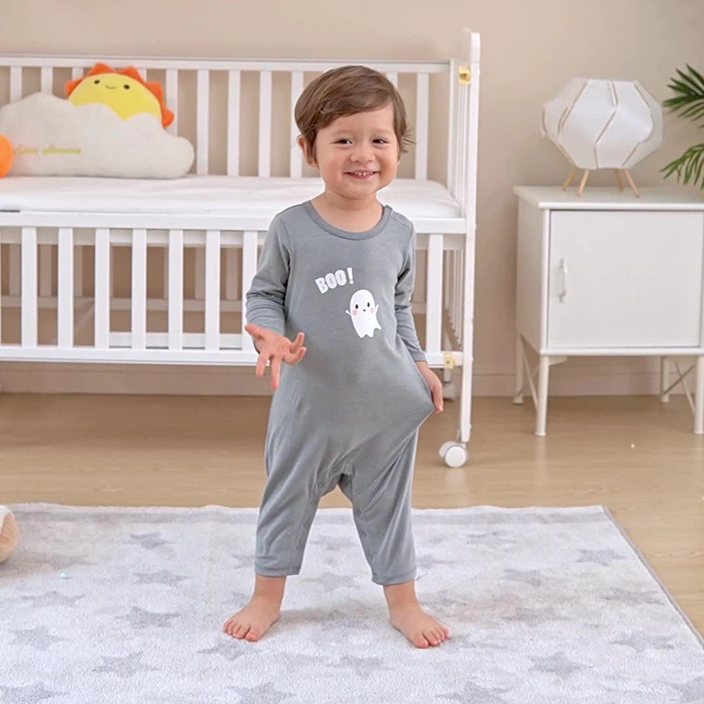 Baby Boo Print Organic Cotton Bodysuit for 0-24 Months