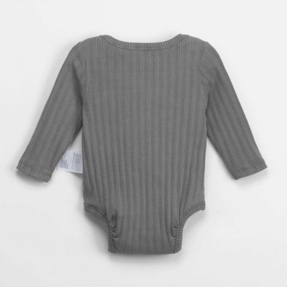 Back view of of airy pointelle knit on organic cotton onesie