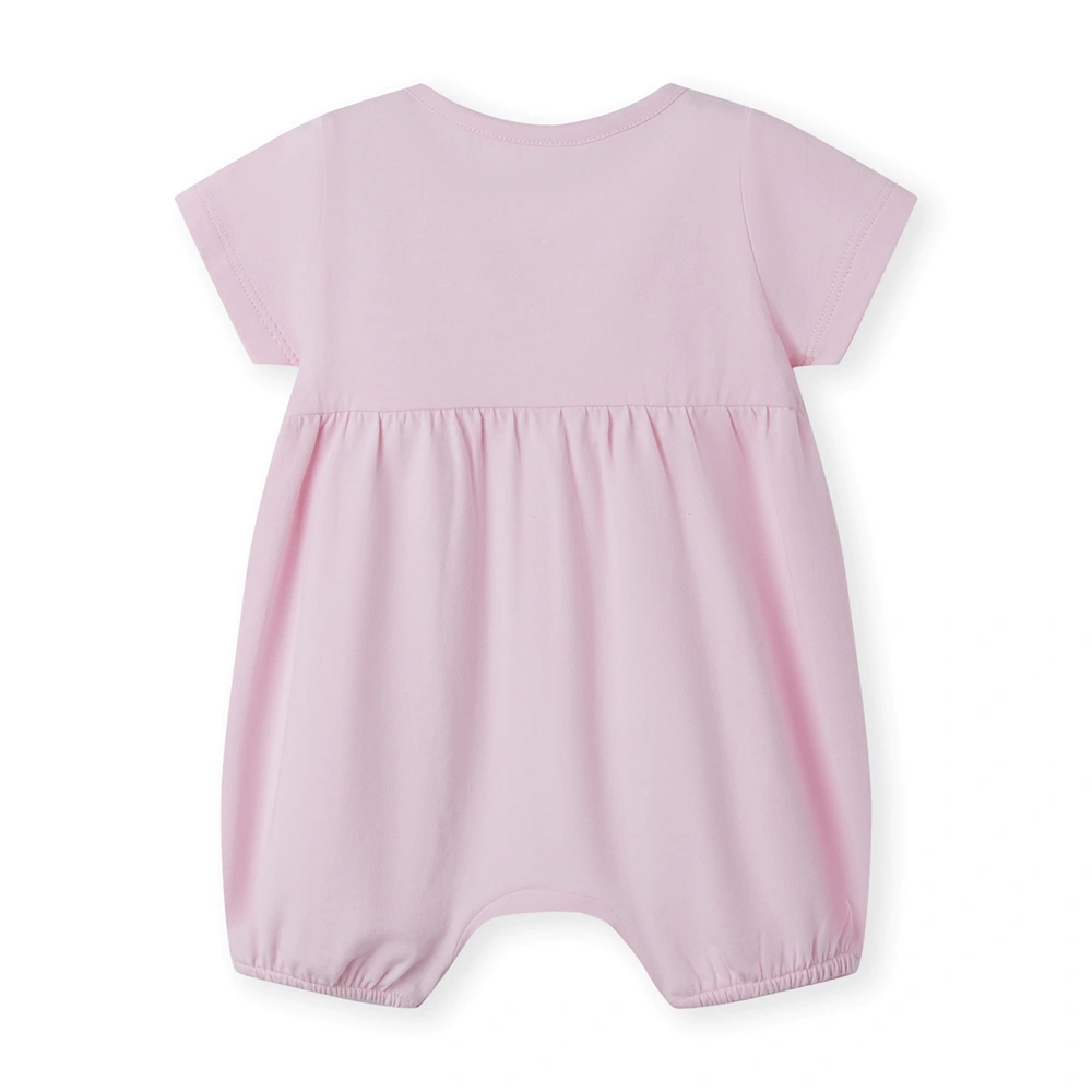 Plant-dyed organic cotton unisex short sleeve baby romper