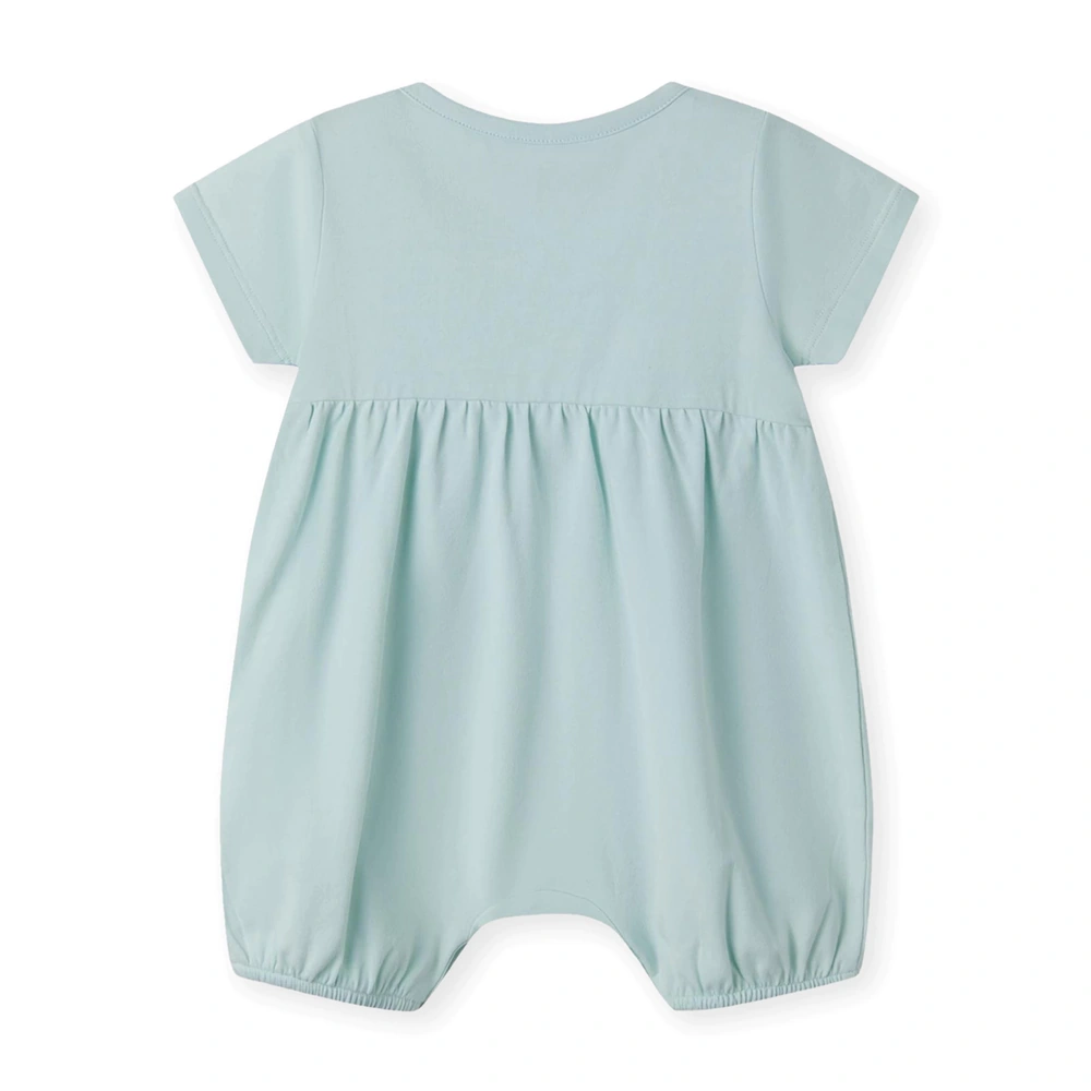 Organic cotton baby romper unisex short sleeve, plant-dyed eco-friendly infant bodysui