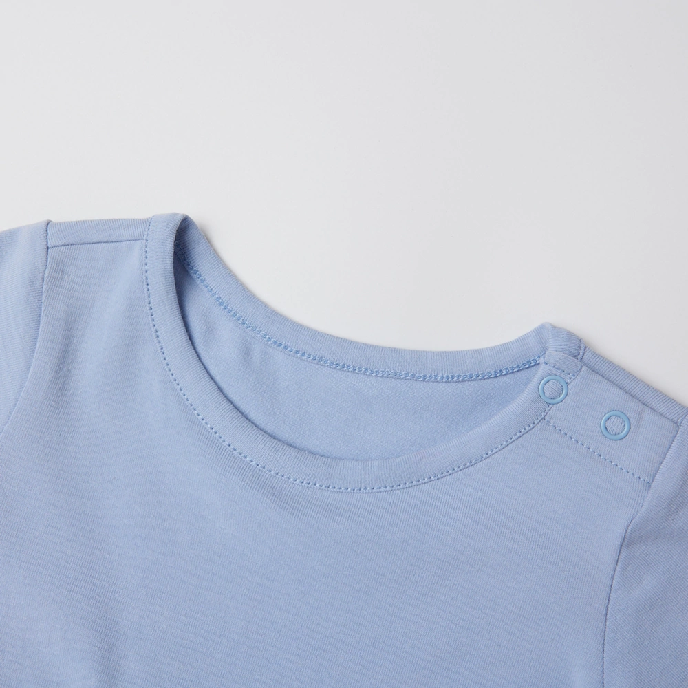 Plant-dyed organic cotton unisex short sleeve baby romper