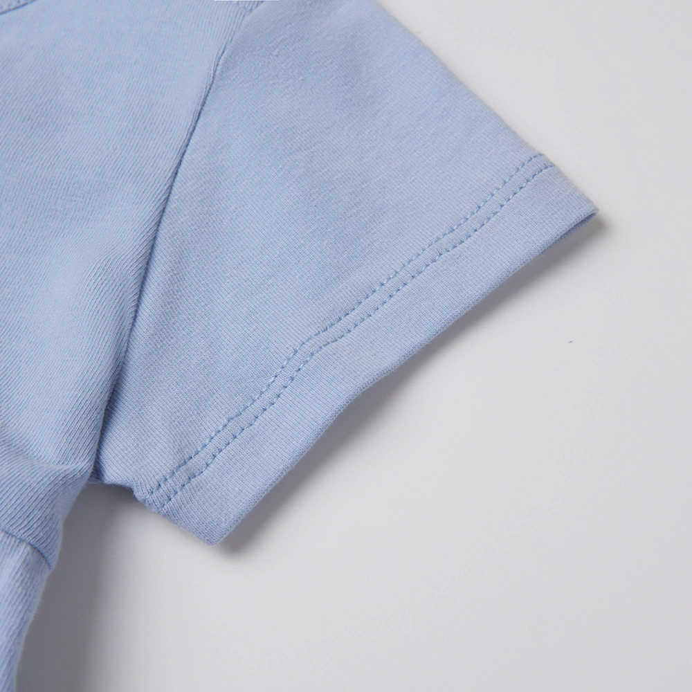 Plant-dyed organic cotton unisex short sleeve baby romper