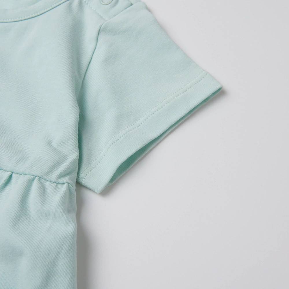 Organic cotton baby romper unisex short sleeve, plant-dyed eco-friendly infant bodysui