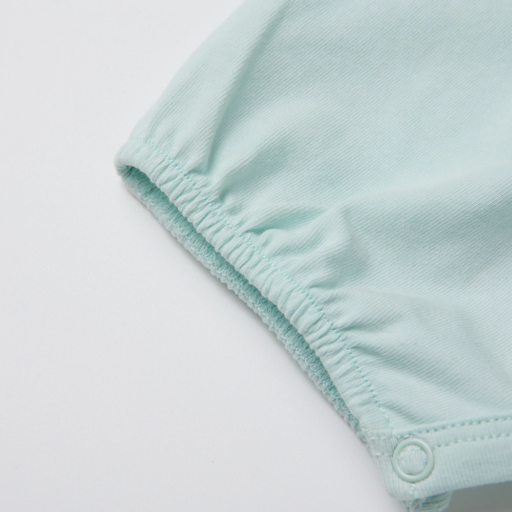 Organic cotton baby romper unisex short sleeve, plant-dyed eco-friendly infant bodysui