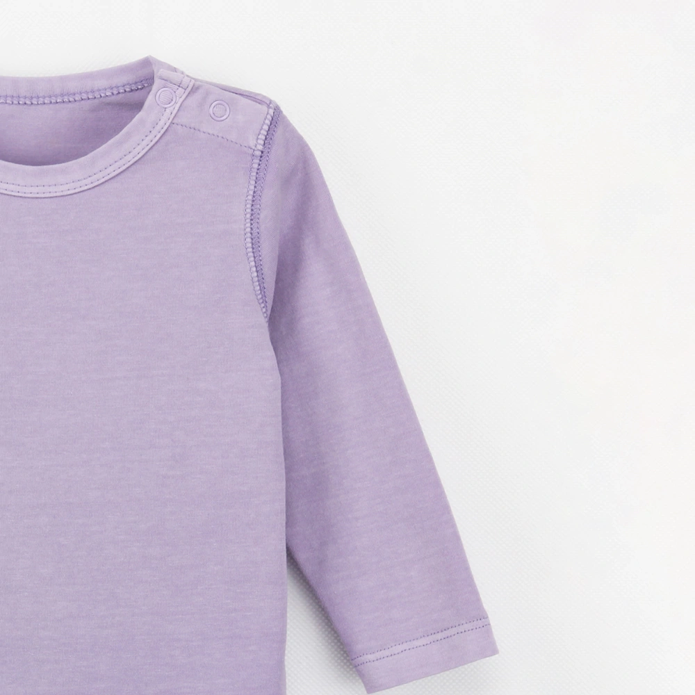 Organic plant-dyed baby bodysuit, snap buttons, 0-18 months, Senseng