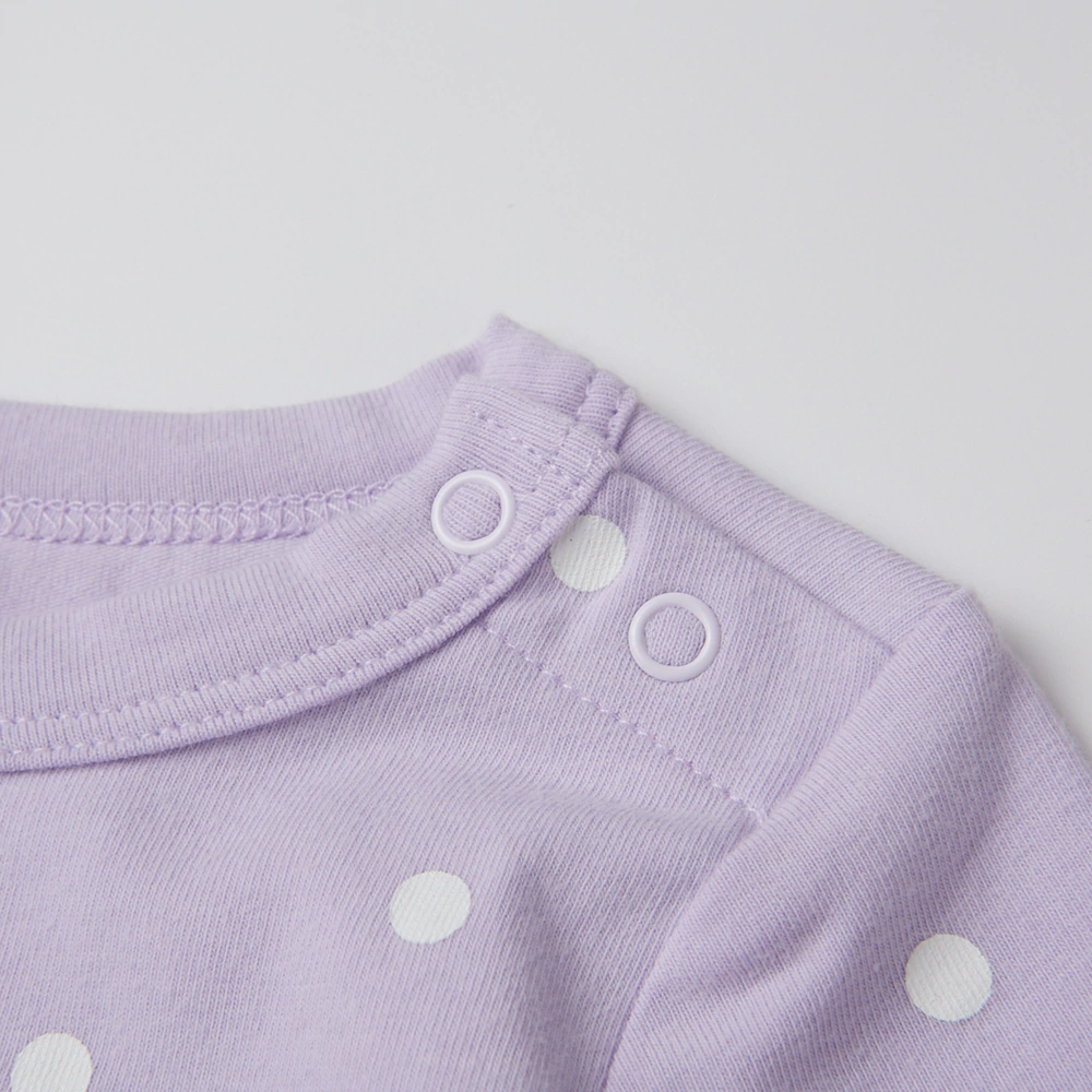 Baby girl dot-print jersey dress with recycled tulle skirt (plant-dyed organic cotton body)