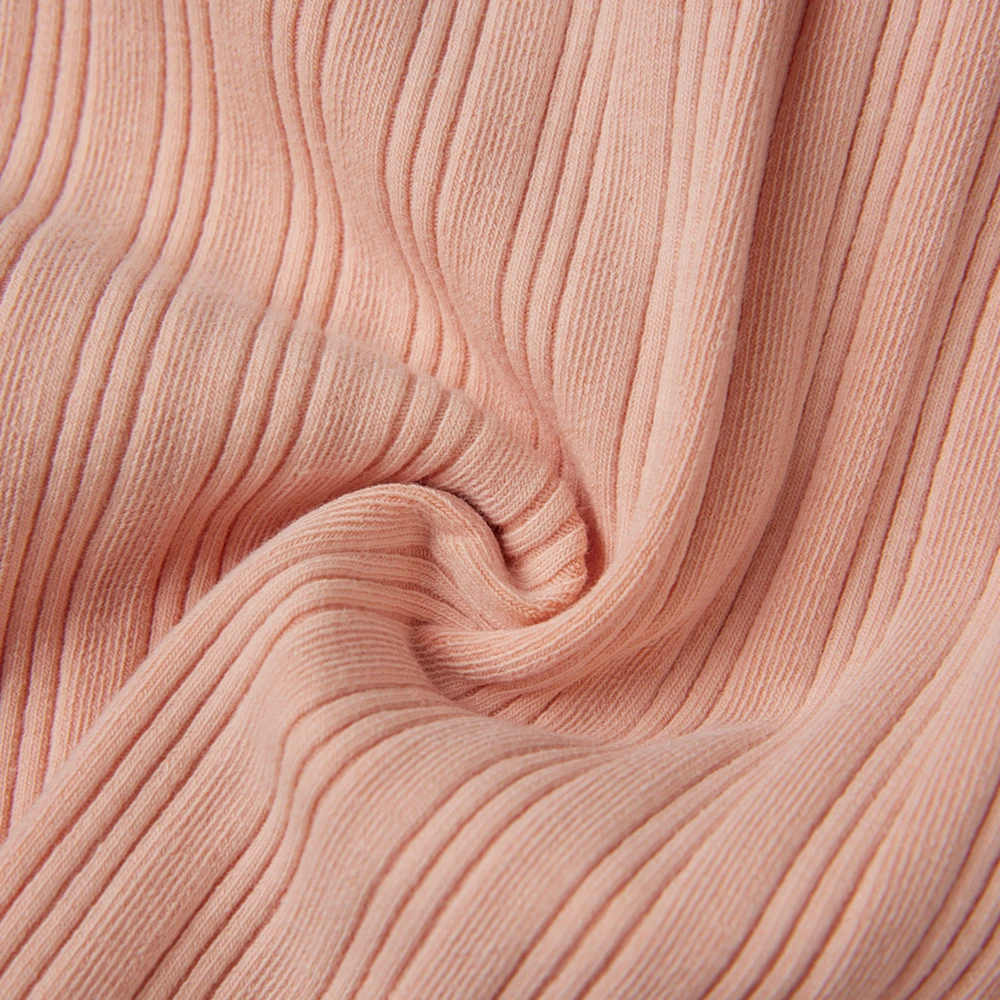 Organic baby girl ribbed set in plant-dyed cotton