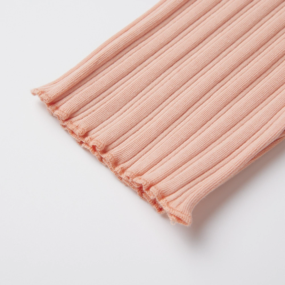 Organic baby girl ribbed set in plant-dyed cotton