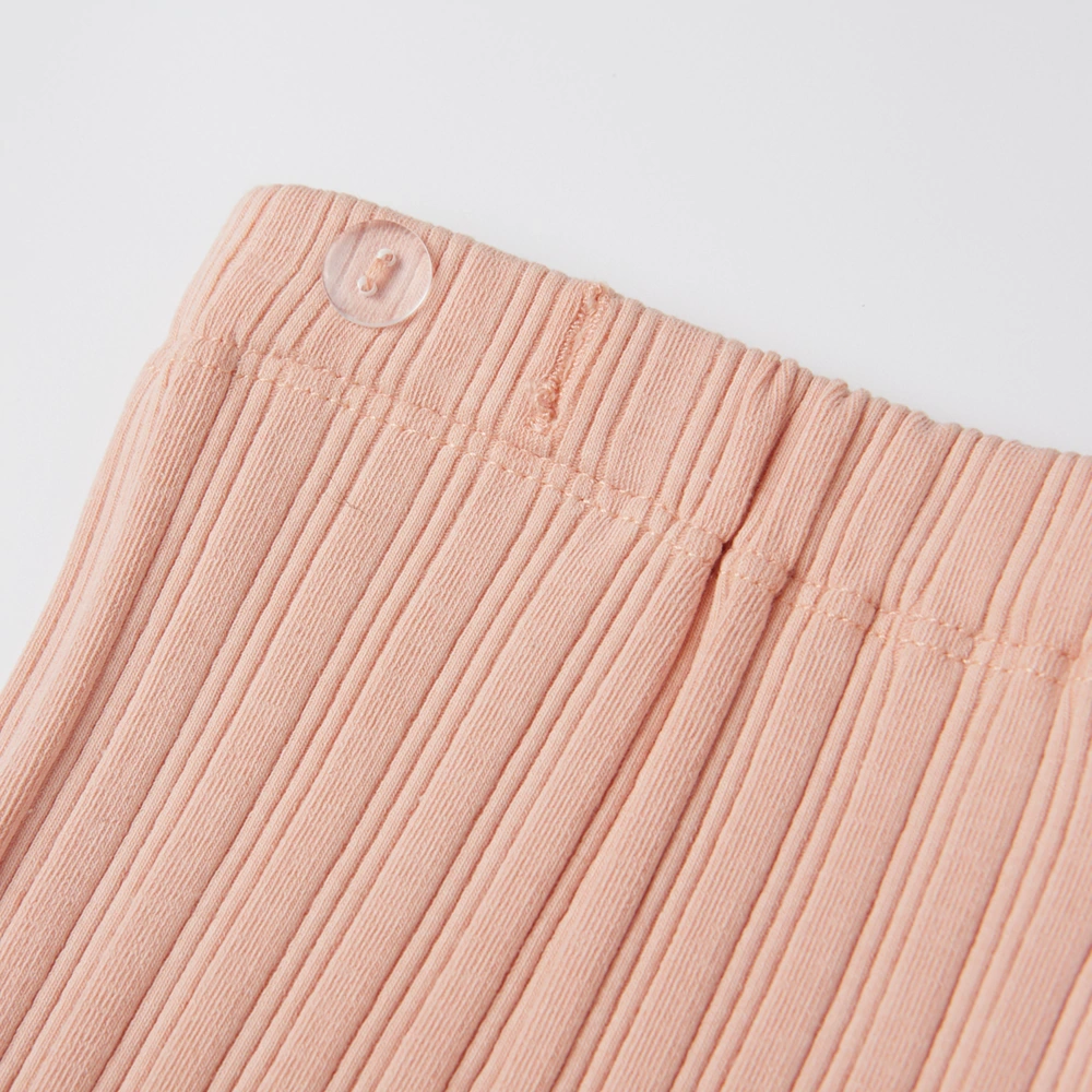 Organic baby girl ribbed set in plant-dyed cotton