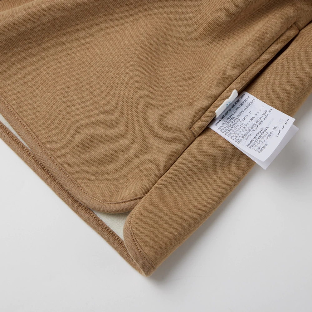 Baby unisex brushed fleece hooded jacket with rib cuffs