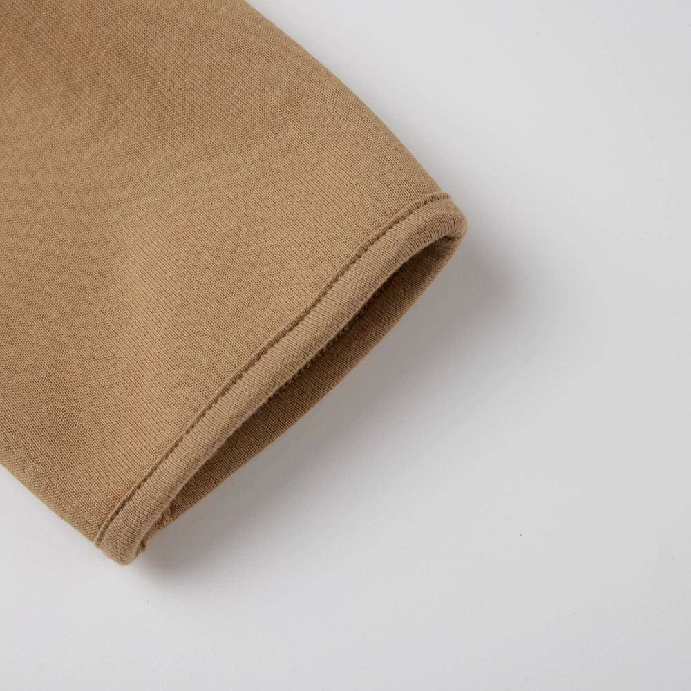 Baby unisex brushed fleece hooded jacket with rib cuffs