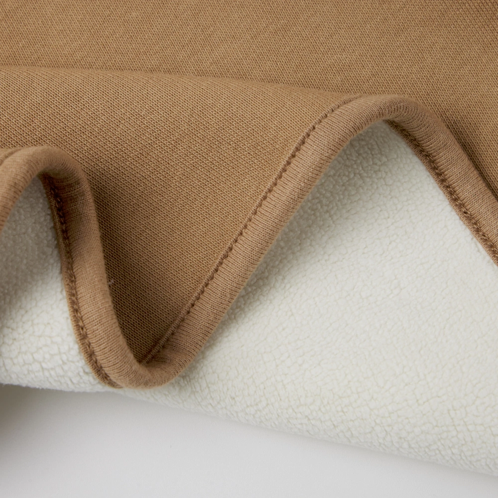 Baby unisex brushed fleece hooded jacket with rib cuffs