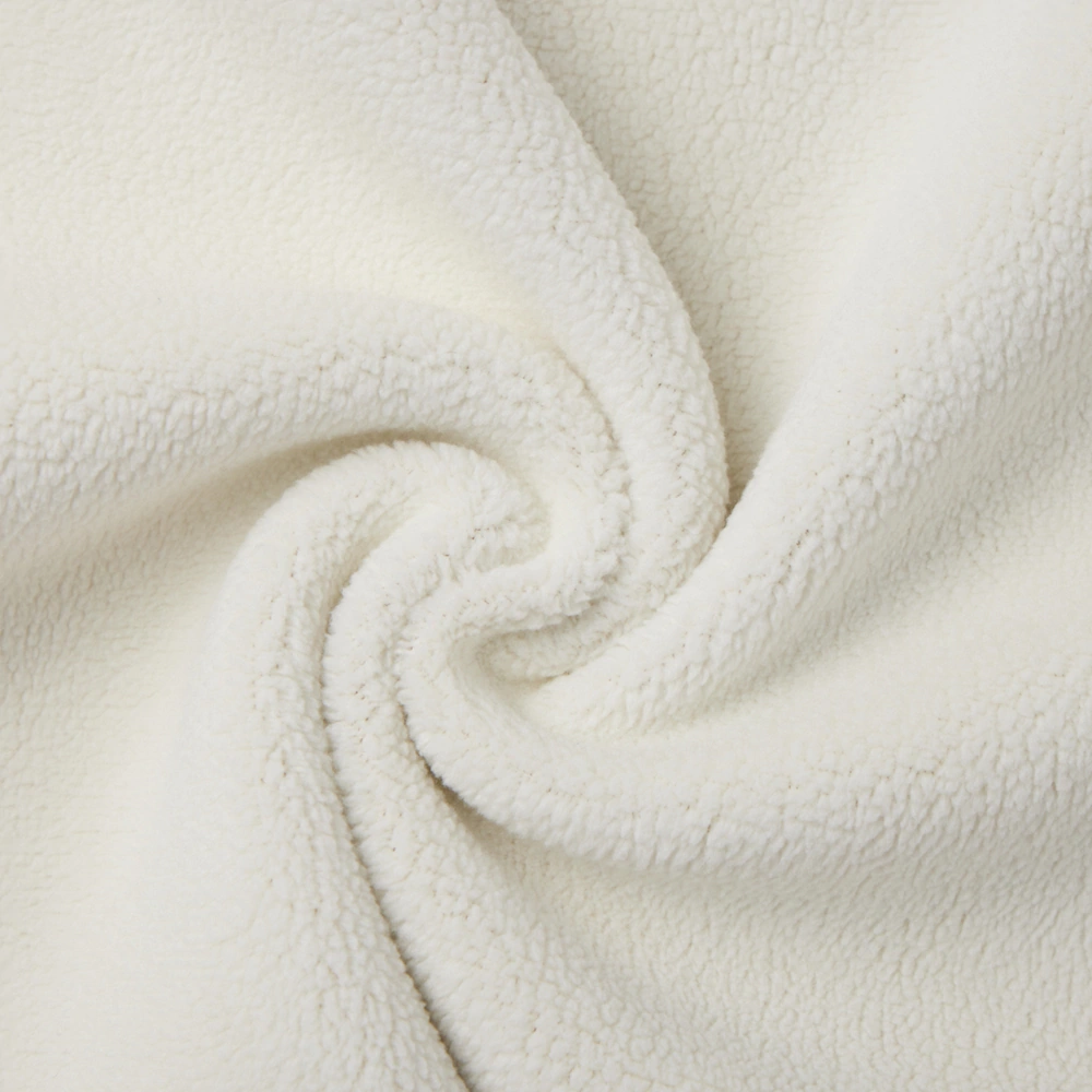 Baby unisex brushed fleece hooded jacket with rib cuffs