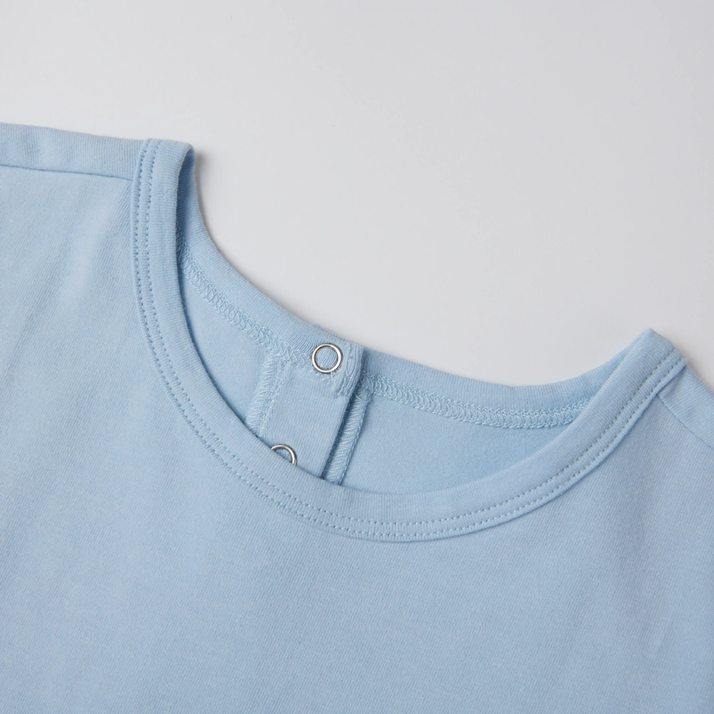 Organic contrast short-sleeve baby jersey set in plant-dyed cotton for infants (0–24 months)