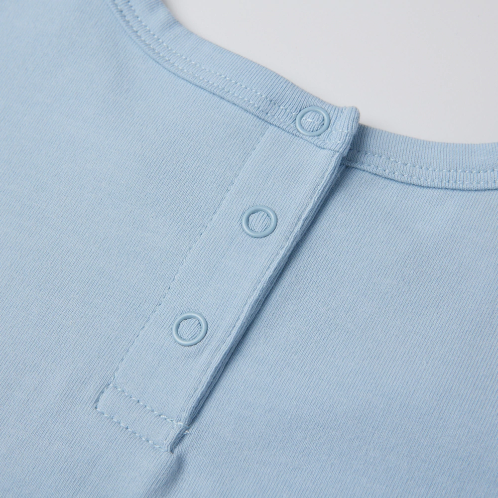 Organic contrast short-sleeve baby jersey set in plant-dyed cotton for infants (0–24 months)