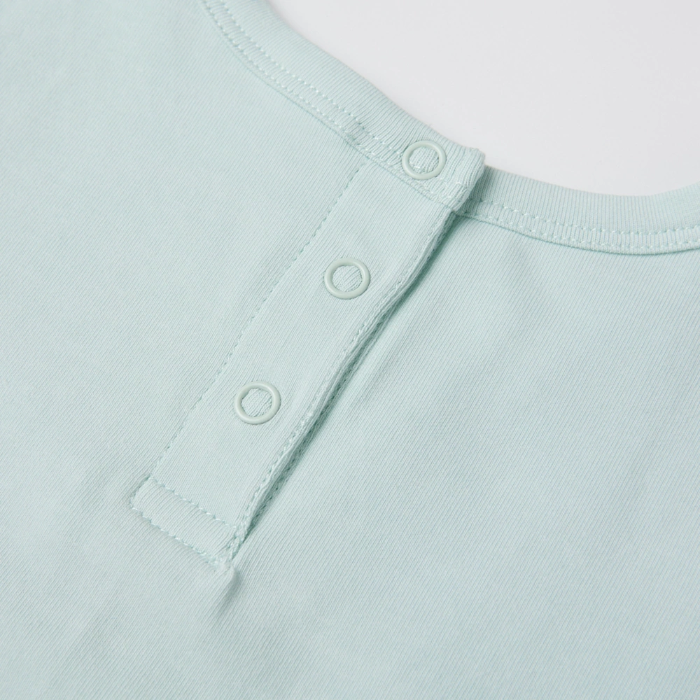 Organic contrast short-sleeve baby jersey set in plant-dyed cotton for infants (0–24 months)