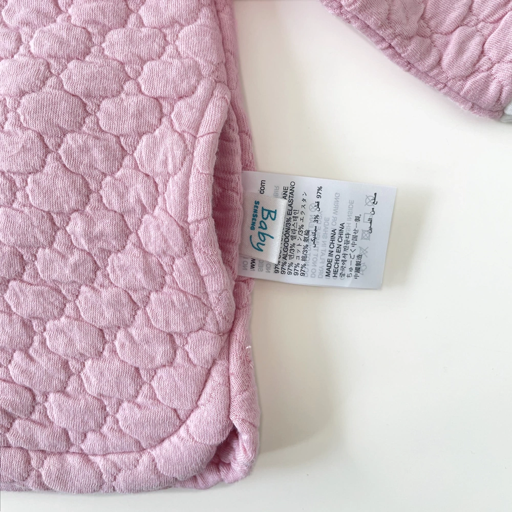 Baby button-up quilted bomber jacket with rib-knit collar and cuffs