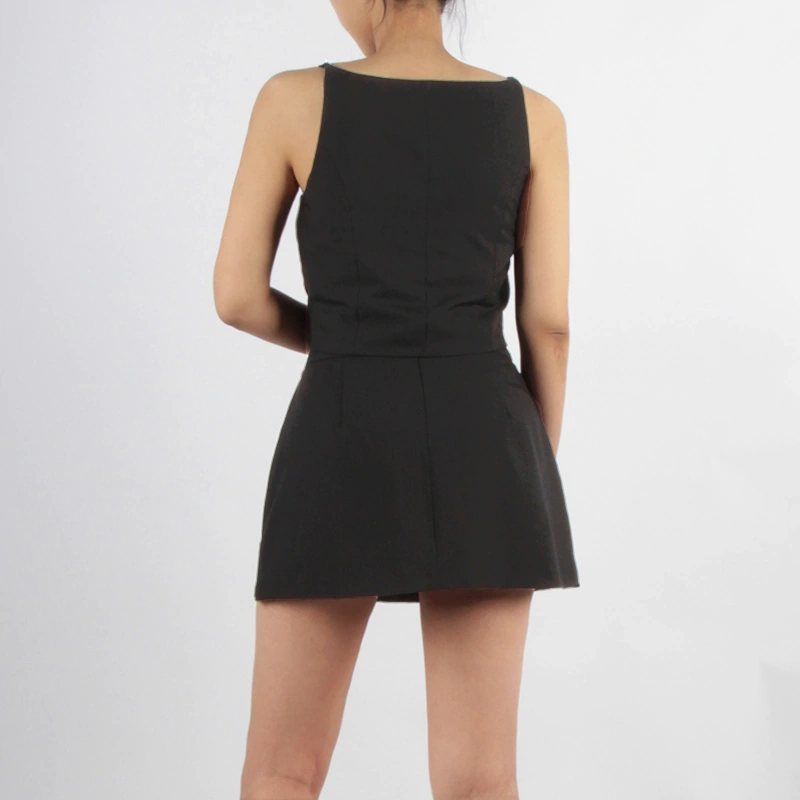 Senseng High Rise Pocket Detail Tailored Mini Skort
