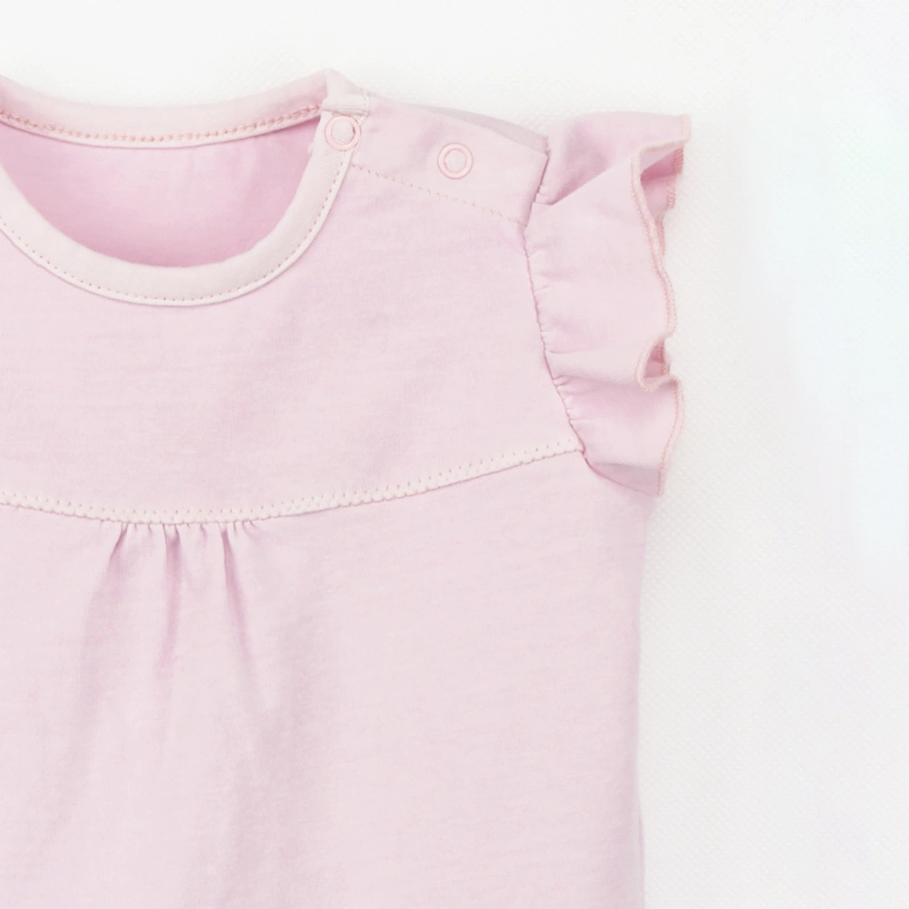 elyse flutter short sleeve tee, plant-dyed organic cotton baby tee, SENSENG