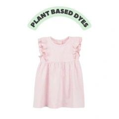 Megan Organic Cotton Plant-Dyed Ruffle Baby Dress