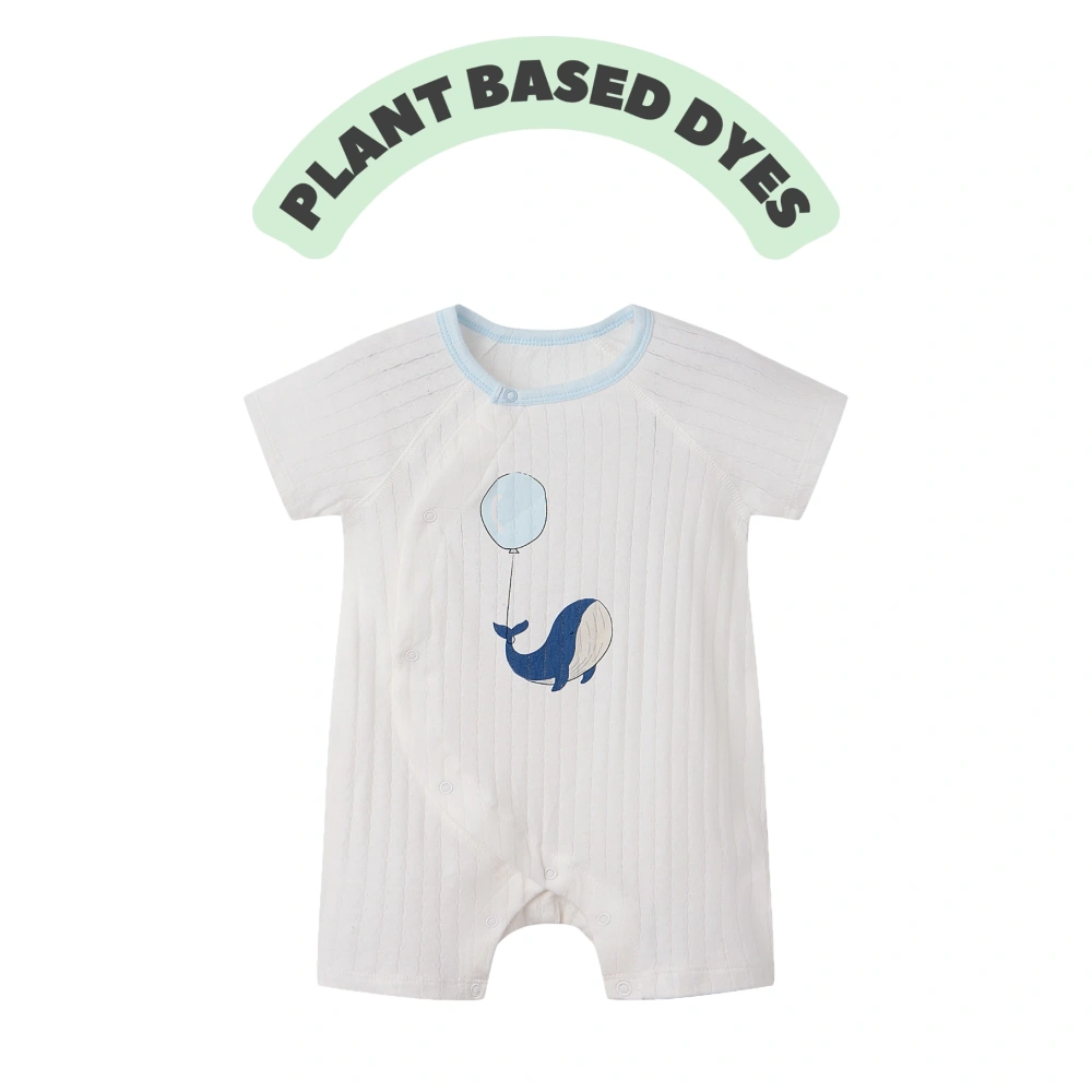 Baby Side Snap Elephant Print Romper