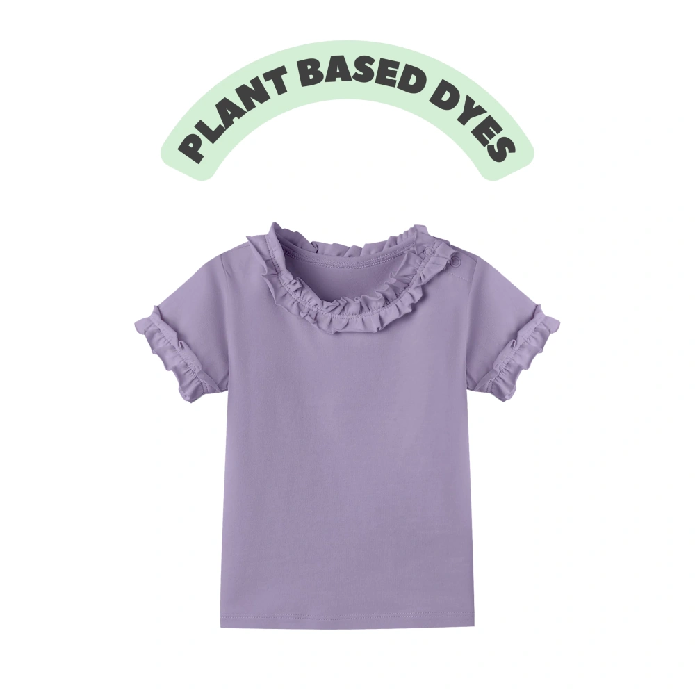 Plant-dyed organic-cotton baby ruffle tee — style K1230851