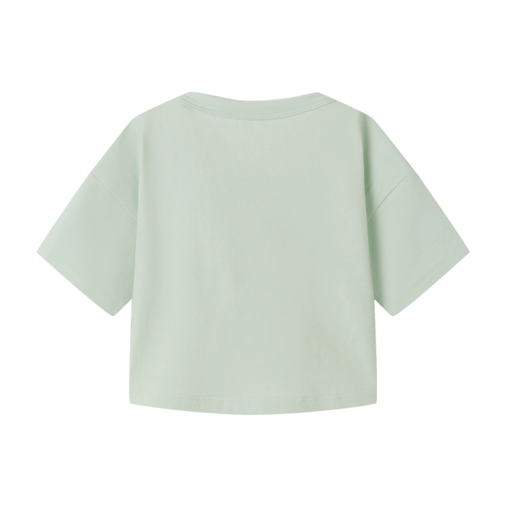 Organic cotton baby girl puff sleeves cherry print bodysuit plant-dyed eco apparel