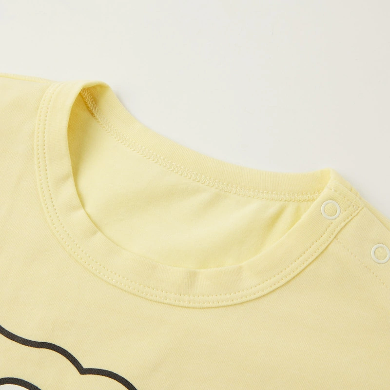 Organic cotton baby girl puff sleeves cherry print bodysuit plant-dyed eco apparel