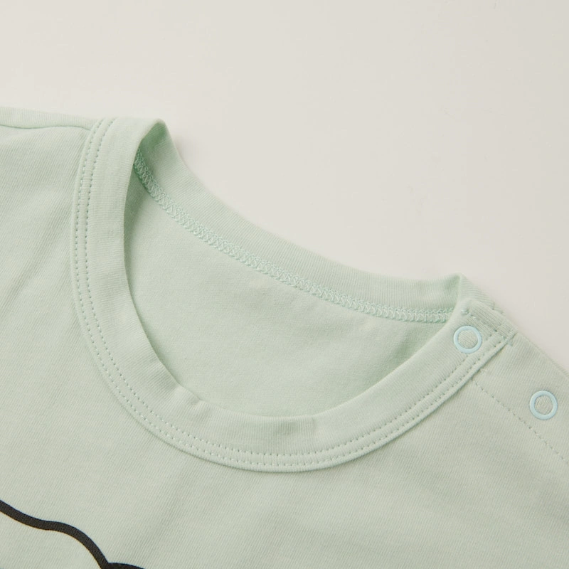 Organic cotton baby girl puff sleeves cherry print bodysuit plant-dyed eco apparel