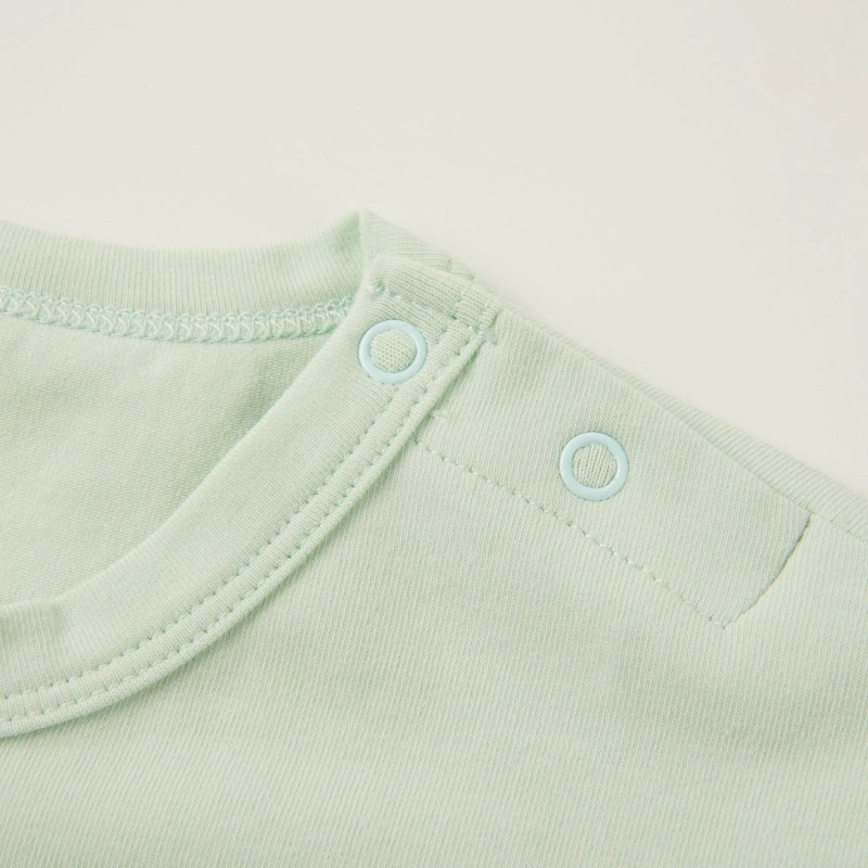 Organic cotton baby girl puff sleeves cherry print bodysuit plant-dyed eco apparel