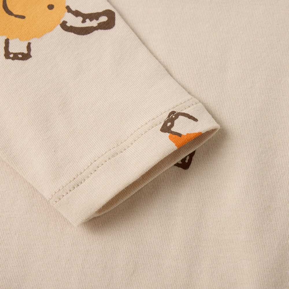 SENSENG APPAREL Baby Elephant Print Full-Body Romper in plant-dyed organic cotton, soft breathable newborn outfit with snap closures