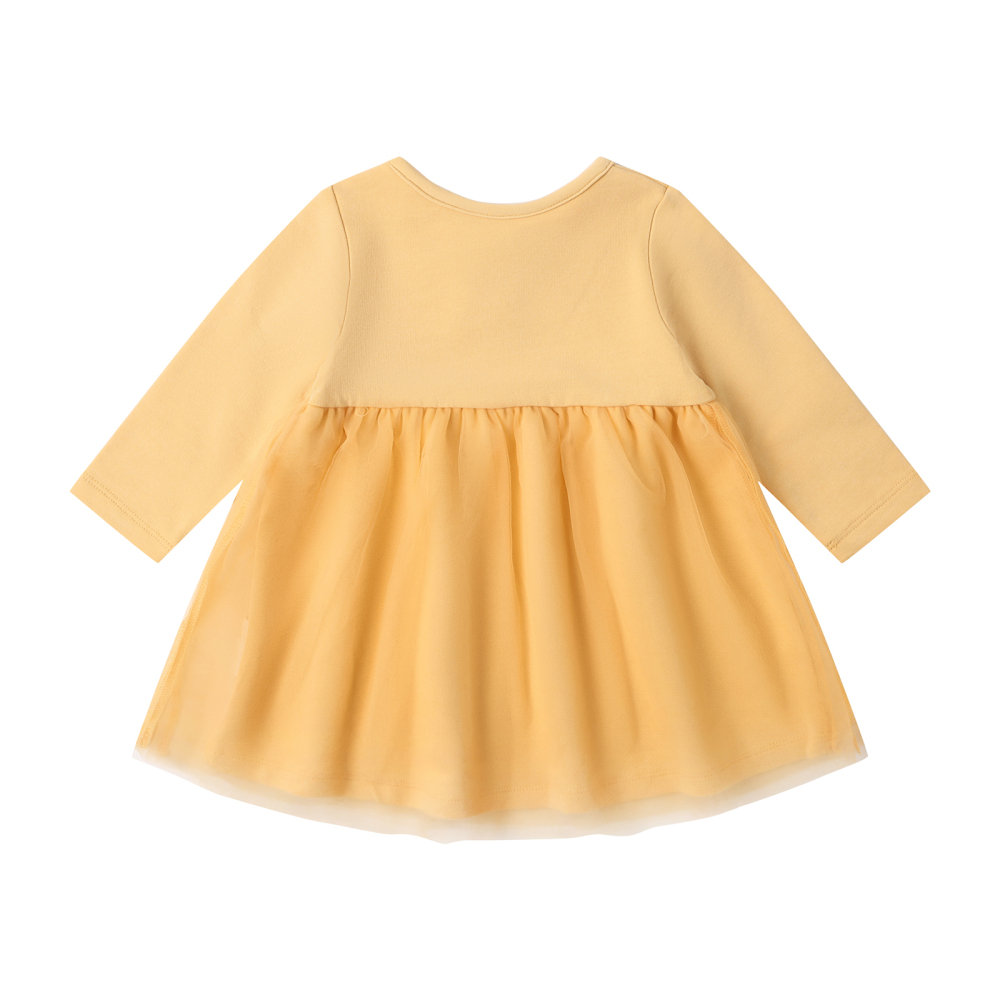 Baby Girl French Terry Long Sleeve Dress+ Turan Hat Set