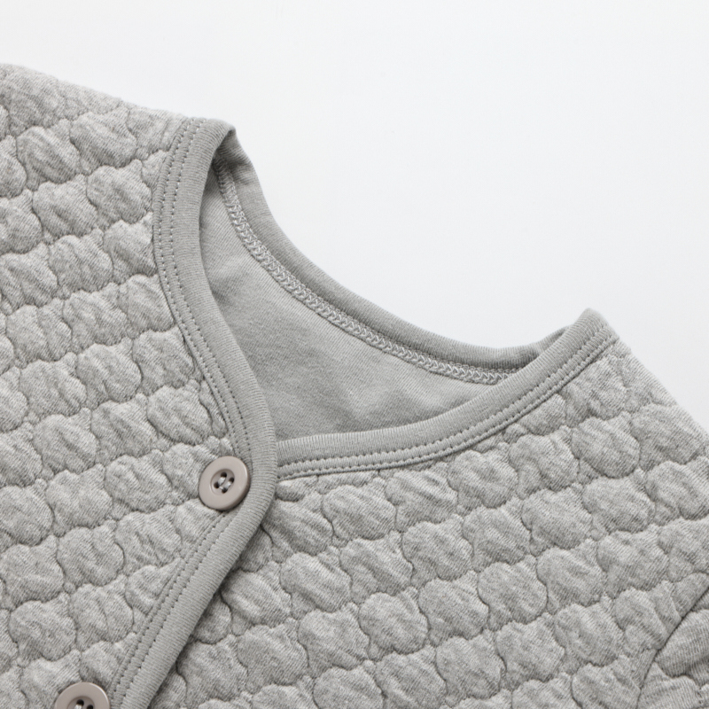 Baby Button-Up Quilted Jacket+Brushed Fleece Pant Set