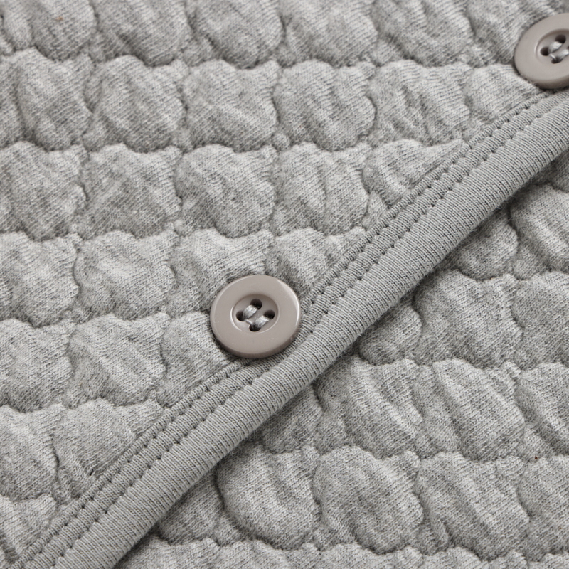 Baby Button-Up Quilted Jacket+Brushed Fleece Pant Set