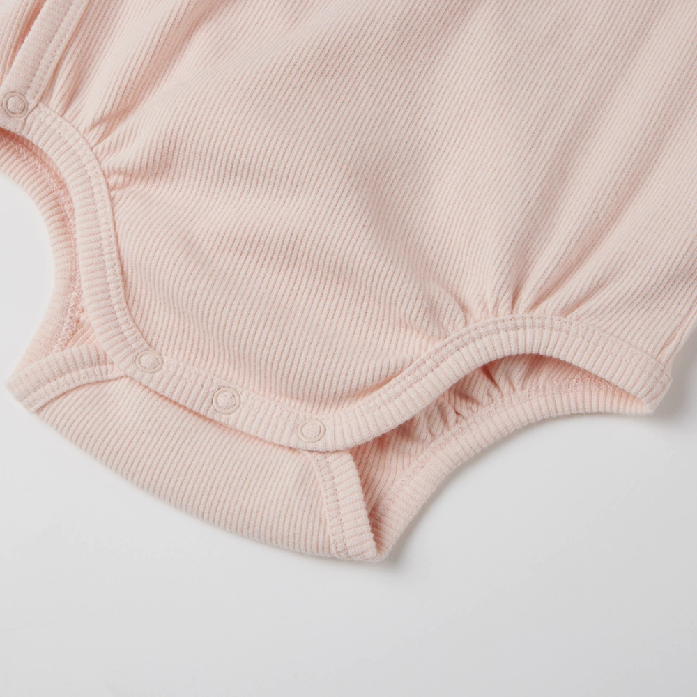 Plant-dyed organic cotton baby unisex long sleeve kimono bodysuit