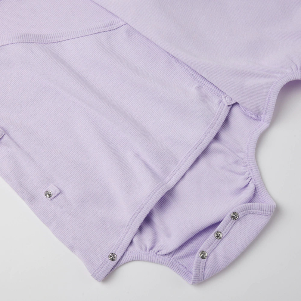 Plant-dyed organic cotton baby unisex long sleeve kimono bodysuit